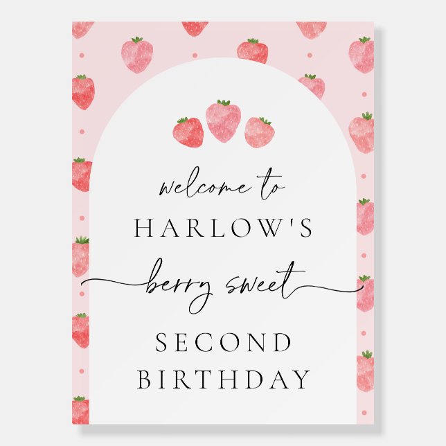 Strawberry Welcome Sign | 18x24" Sign (Front)