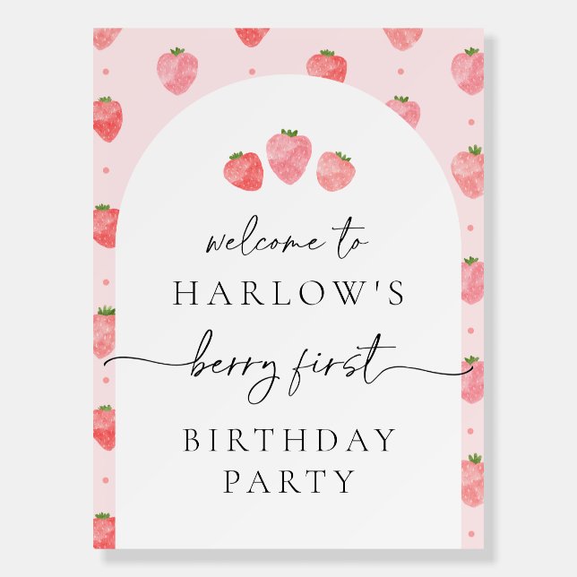 Strawberry Welcome Sign | 18x24" Sign (Front)