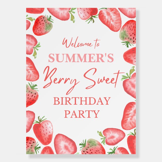 Strawberry Welcome Sign | Berry Welcome Sign (Front)