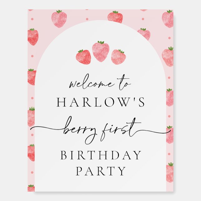 Strawberry Welcome Sign | Strawberry Sign (Front)