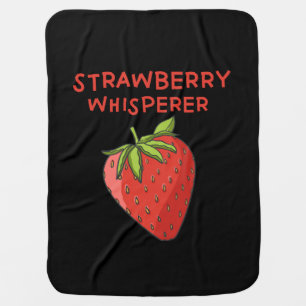 Strawberry Whisperer Baby Blanket