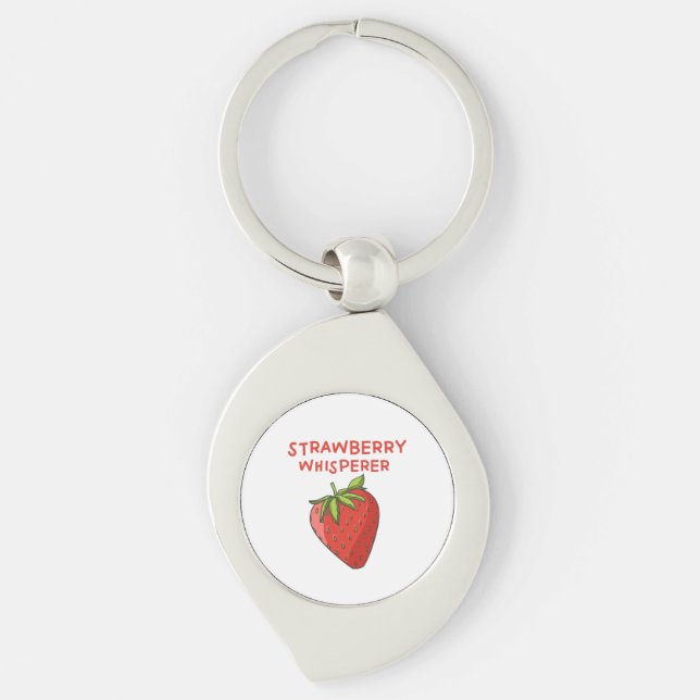 Strawberry Whisperer Keychain (Front)