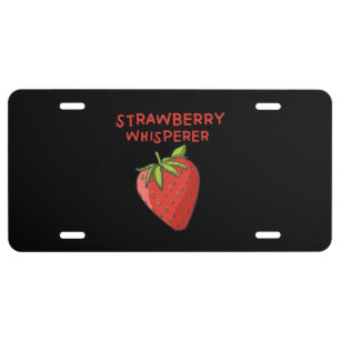 Strawberry Whisperer License Plate