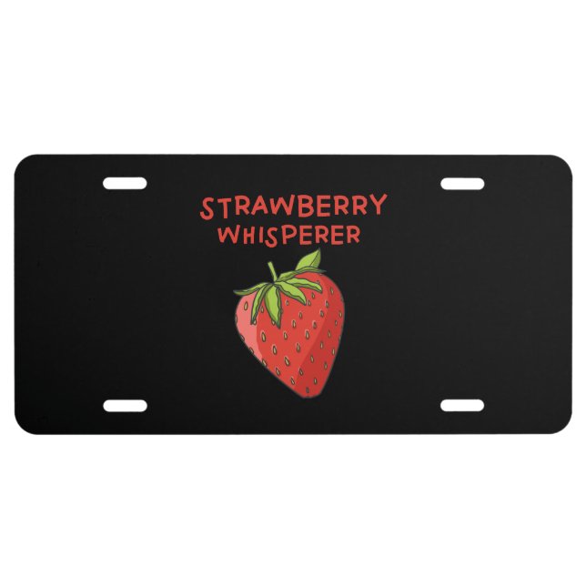 Strawberry Whisperer License Plate (Front)