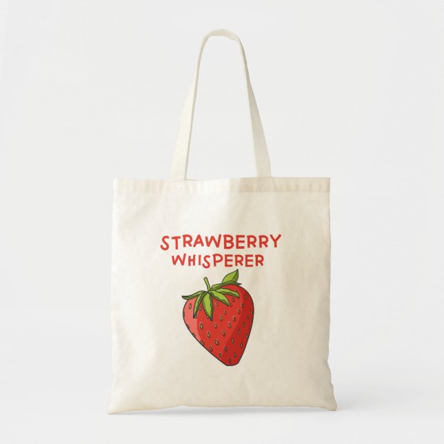 Strawberry Whisperer Tote Bag (Front)