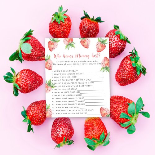Strawberry _ Who knows mommy best