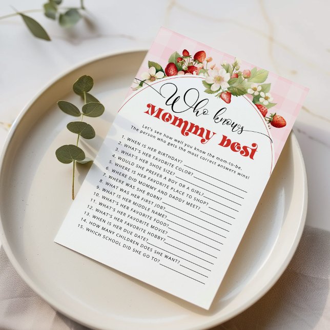 Strawberry Who knows mommy best shower game (Creator Uploaded)