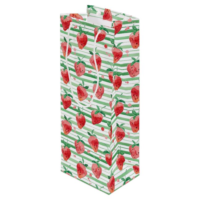 Strawberry Wine Gift Bag (Back Angled)