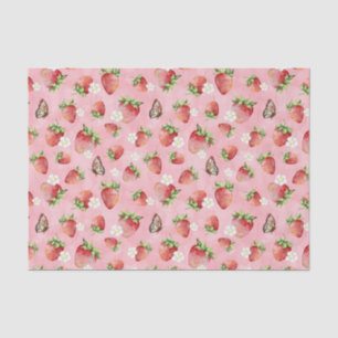 Strawberry with Butterfly Tissue Paper