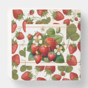 Strawberry Wooden Box Art