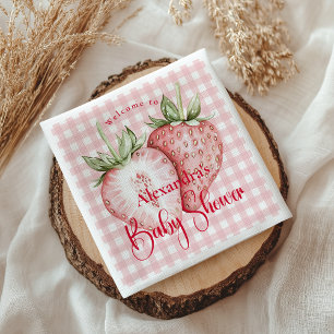 Strawberry Woodland Baby Shower Napkins
