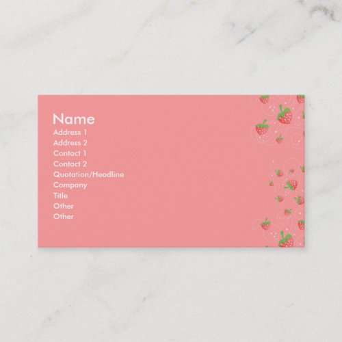 Strawberry Works Business Card Template
