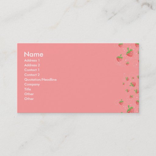 Customizable Strawberry Works Business Card Template