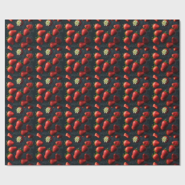 Strawberry Wrapping Paper (Flat)