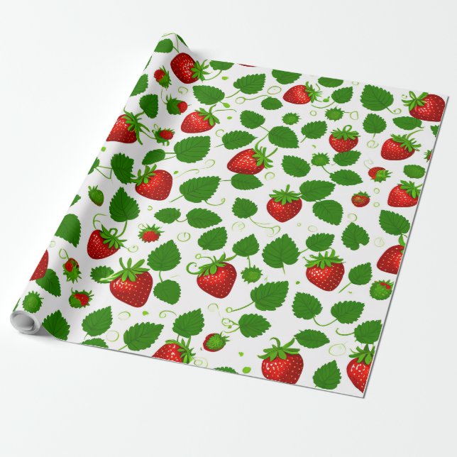 strawberry wrapping paper (Unrolled)