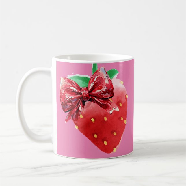 Strawberry  wrapping paper coffee mug (Left)