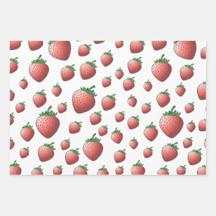 Strawberry Wrapping Paper Sheets