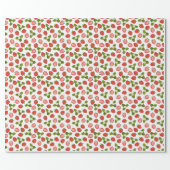 Strawberry Wrapping Paper - White (Flat)
