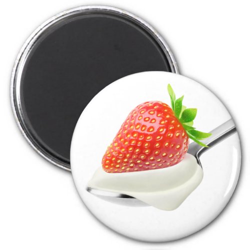 Strawberry yogurt magnet