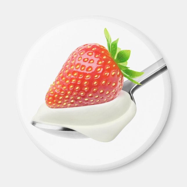 Strawberry yogurt magnet (Front)