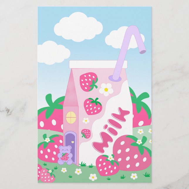Strawberrymilk Country Stationary Stationery (Front)