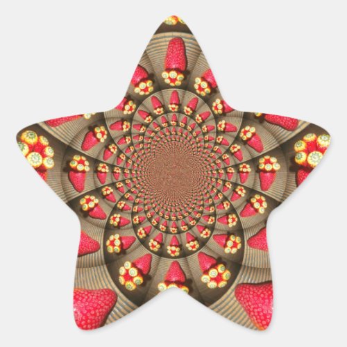 STRAWBERRYStar Sticker VINTAGE RED AND YELLOW