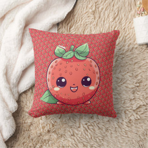 Strawbs Throw Pillow