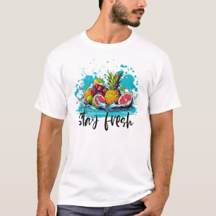 Stray Fresh - Summer - Watercolor Tropical Fruits T-Shirt
