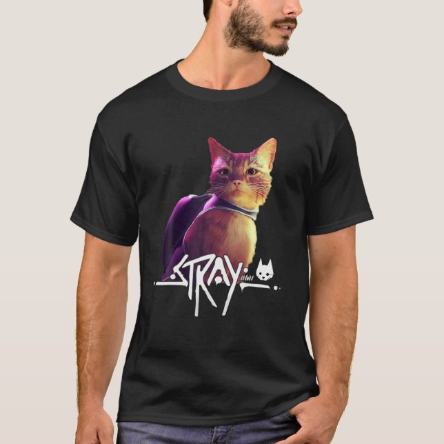Stray Game Stray Video Game Funny T-Shirt (Front)