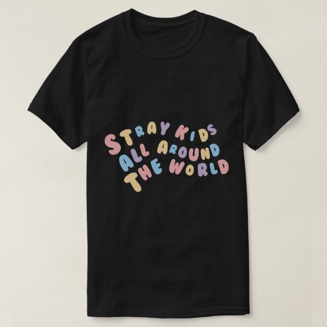 STRAY KIDS ALL AROUND THE WORLD Stay Fandom PASTEL T-Shirt (Design Front)