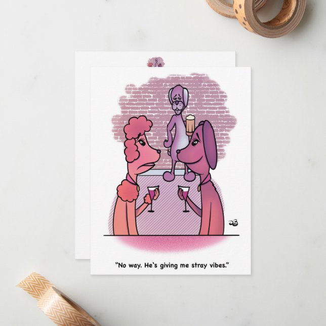 Stray Vibes Note Card (Front/Back In Situ)