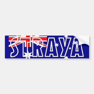 Straya Aussie Flag Bumper Sticker