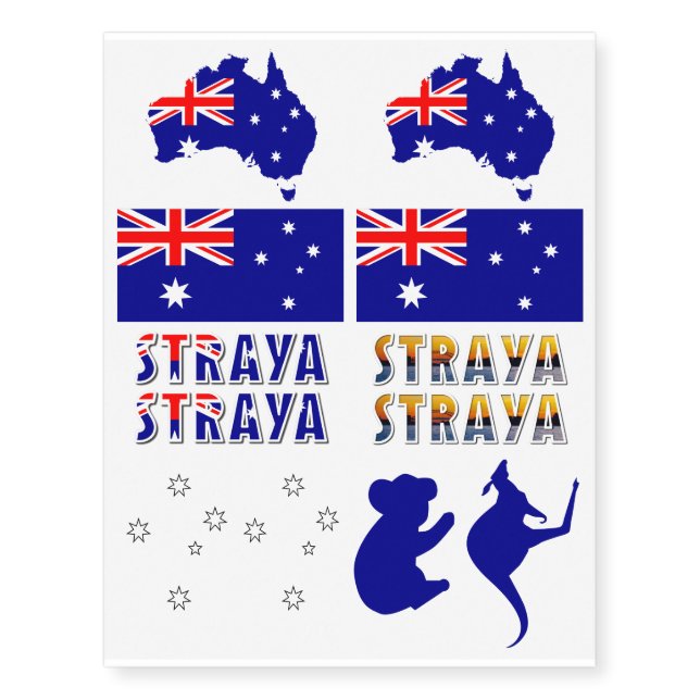 Straya Temporary Tattoo Sampler (Front)