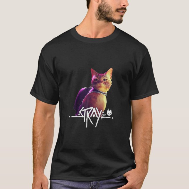 Strays CAT Game Video Gamer Lover Cats GAME T-Shirt (Front)