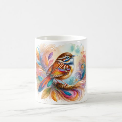Streak_breasted Scimitar Babbler Watercolor AREF65 Coffee Mug