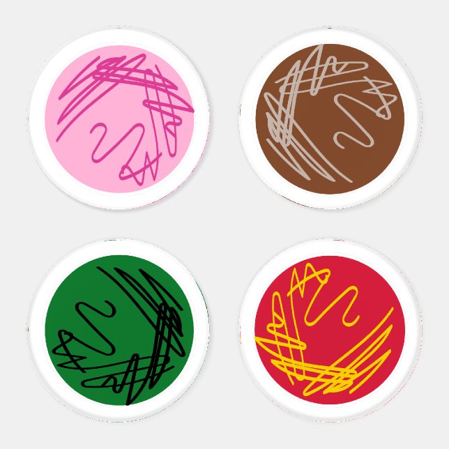 Streaked Bacterial Culture Coaster Set (Set)