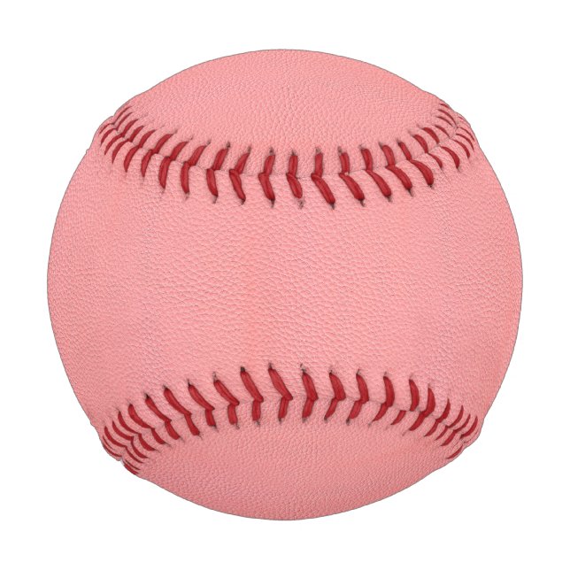 Streaked Pink Leather Grain Look Baseball (Front)