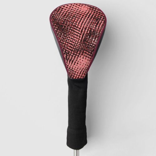 Streaks crossed and blurred peach or salmon color golf head cover
