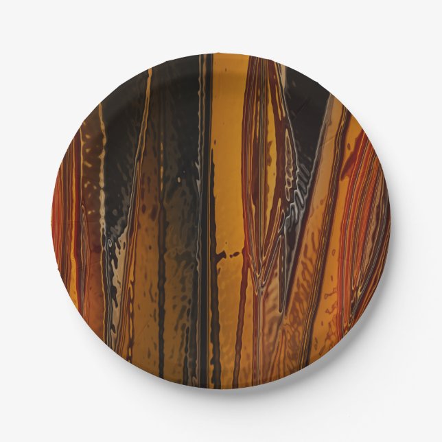 Streaky Halloween Paper Plates (Front)