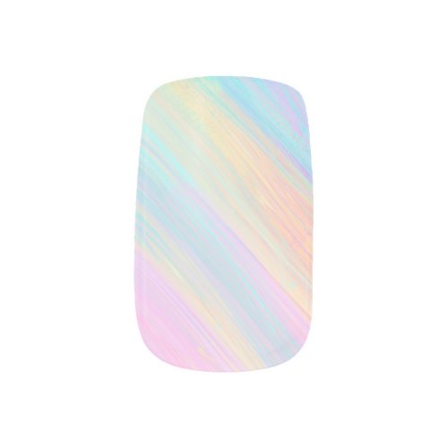 Streaky Paint Stripes Multicolor Minx Nail Art