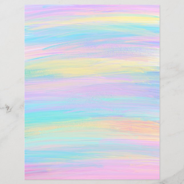 Streaky Paint Stripes Multicolor Scrapbook Paper (Front)