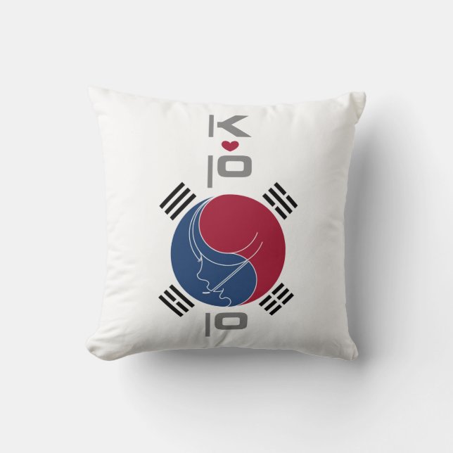 Stream-Art_K-POP Ala KOREA design Throw Pillow (Front)