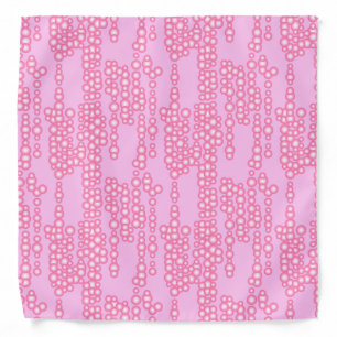 Stream of bubbles, pastel pink bandana