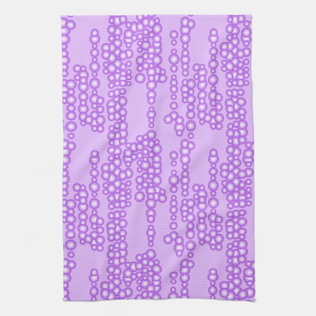Stream of bubbles, shades of lavender towel (Vertical)