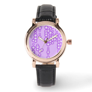 Stream of bubbles, shades of lavender watch