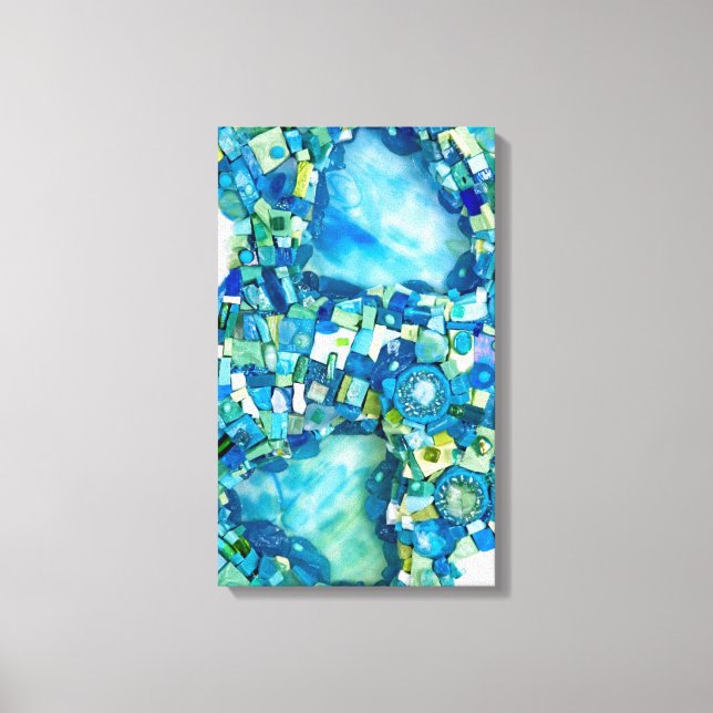 Stream of Life Mixed Media Mosaic Canvas Print (Front)