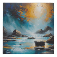 Stream of Serenity Abstract Zen