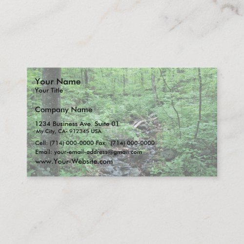 Stream Running Through Forrest Glen Business Card Templates