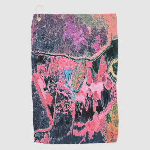 STREAM WATER ABSTRACT GOLF TOWEL