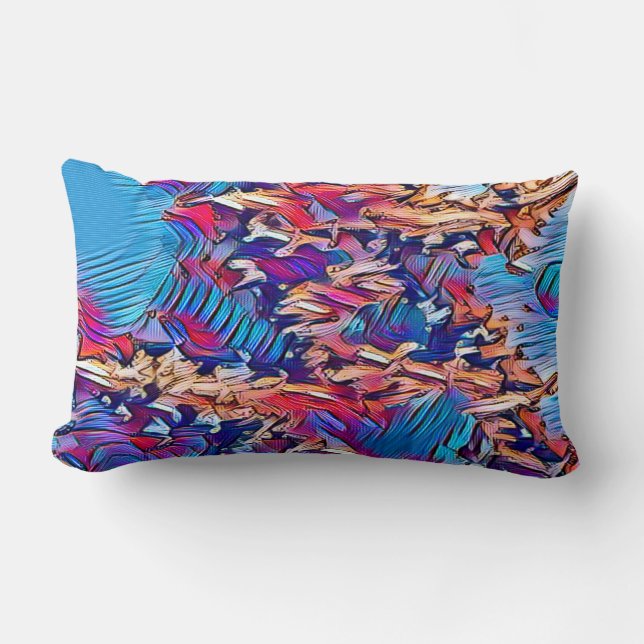 STREAM WATER   LUMBAR PILLOW (Front)
